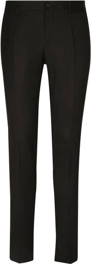 Dolce & Gabbana Wollen broek met detail Zwart