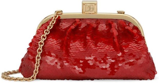Dolce & Gabbana Maria clutch met pailletten Rood