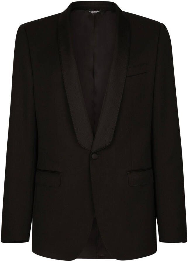 Dolce & Gabbana Smoking blazer met enkele rij knopen Zwart
