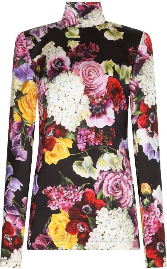 Dolce & Gabbana Coltrui met bloemenprint Zwart