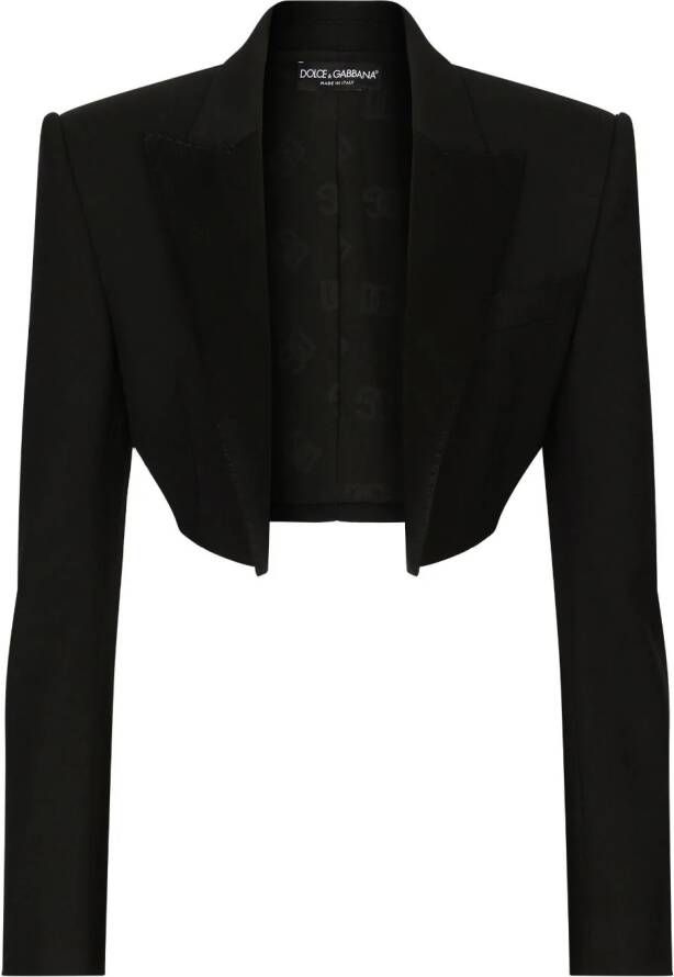 Dolce & Gabbana Cropped blazer Zwart