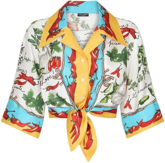 Dolce & Gabbana Cropped blouse Wit
