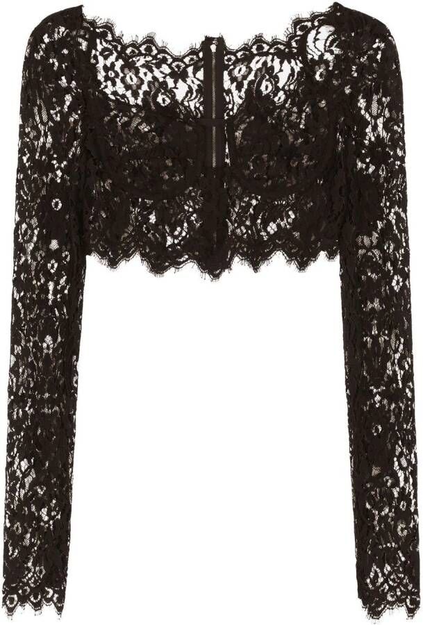 Dolce & Gabbana Korset top met kant Zwart