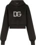 Dolce & Gabbana Cropped hoodie Zwart - Thumbnail 1