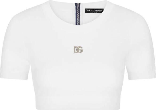 Dolce & Gabbana Cropped T-shirt Wit