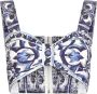 Dolce & Gabbana Bralette top met print Blauw - Thumbnail 1