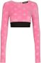 Dolce & Gabbana Cropped top met DG-logo Roze - Thumbnail 1