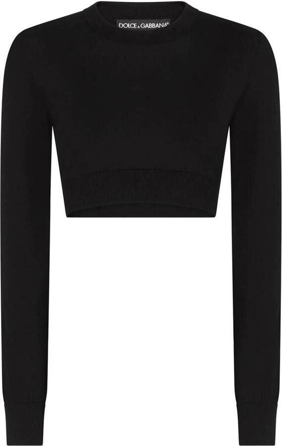 Dolce & Gabbana Cropped trui Zwart
