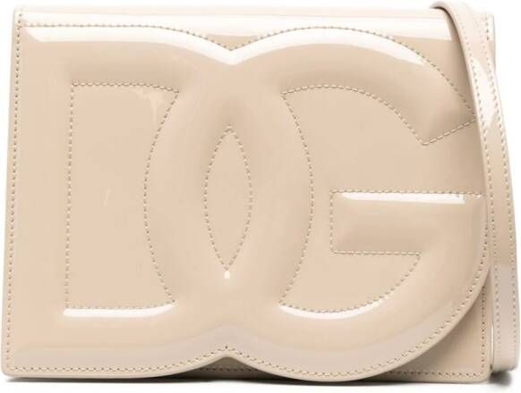 Dolce & Gabbana Crossbodytas met DG logo Beige