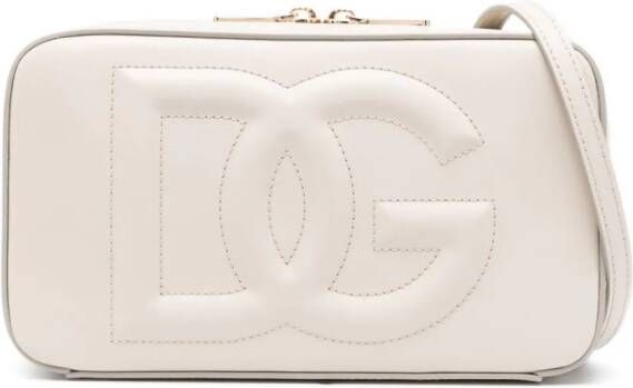 Dolce & Gabbana Crossbodytas met DG stiksel Beige
