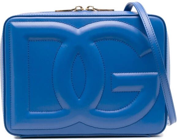 Dolce & Gabbana Crossbodytas met logo-reliëf Blauw