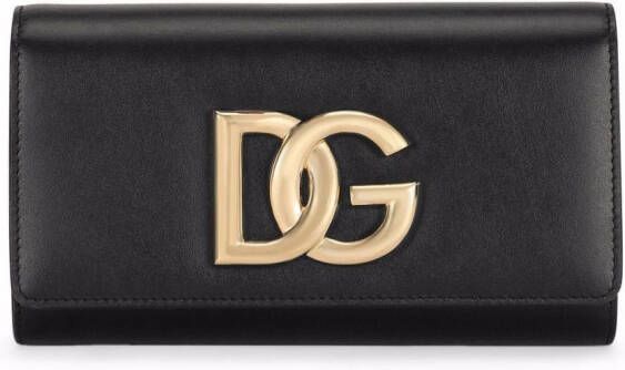 Dolce & Gabbana 3.5 leren clutch Zwart