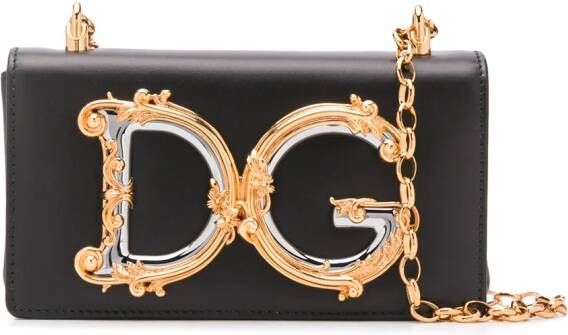 Dolce & Gabbana Crossbodytas met logoplakkaat Zwart