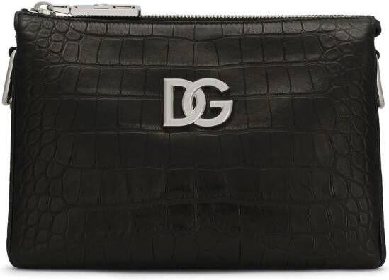 Dolce & Gabbana Crossbodytas met logoplakkaat Zwart