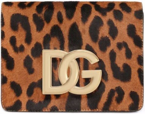 Dolce & Gabbana Crossbodytas met luipaardprint Bruin