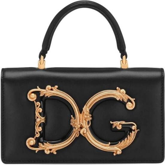 Dolce & Gabbana D&G Girls leren shopper Zwart