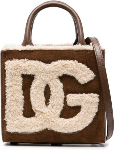 Dolce & Gabbana Daily suède shopper Bruin