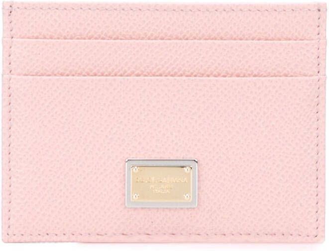 Dolce & Gabbana Leren pasjeshouder Roze