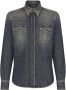 Dolce & Gabbana Button-up denim overhemd Grijs - Thumbnail 1