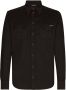 Dolce & Gabbana Gecoat denim overhemd Zwart - Thumbnail 1