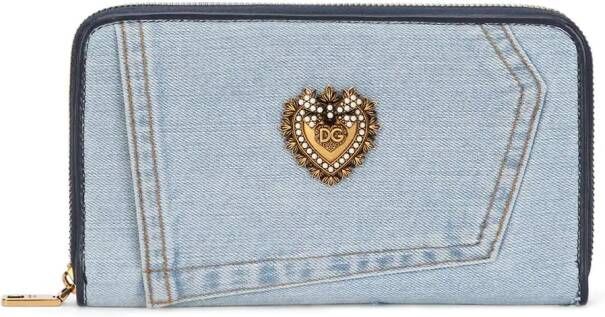 Dolce & Gabbana Denim portemonnee Blauw