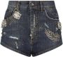 Dolce & Gabbana Shorts verfraaid met stras Blauw - Thumbnail 1