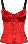 Dolce & Gabbana Korset top met afwerking Rood - Thumbnail 1
