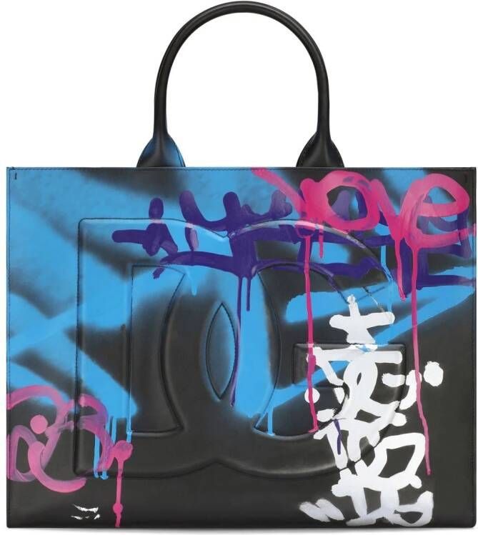 Dolce & Gabbana DG Daily schoudertas met graffiti-print Zwart