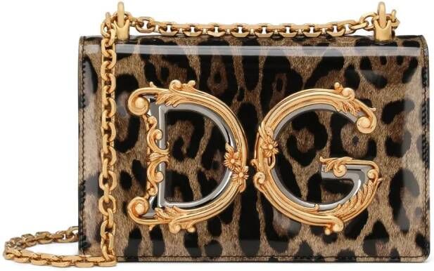 Dolce & Gabbana DG Girls crossbodytas met luipaardprint Zwart