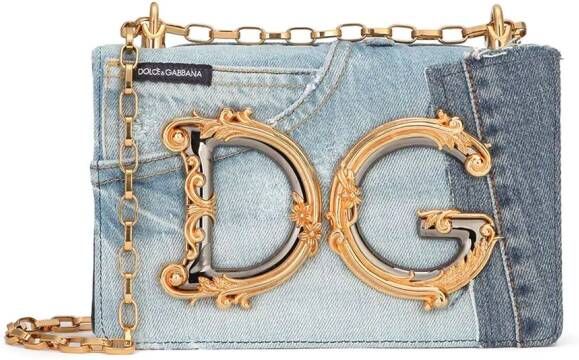 Dolce & Gabbana DG Girls crossbodytas met patchwork Blauw