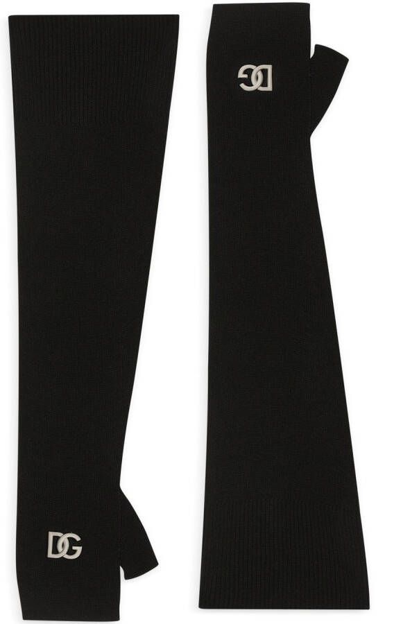 Dolce & Gabbana Handschoenen met DG-logopatch Zwart