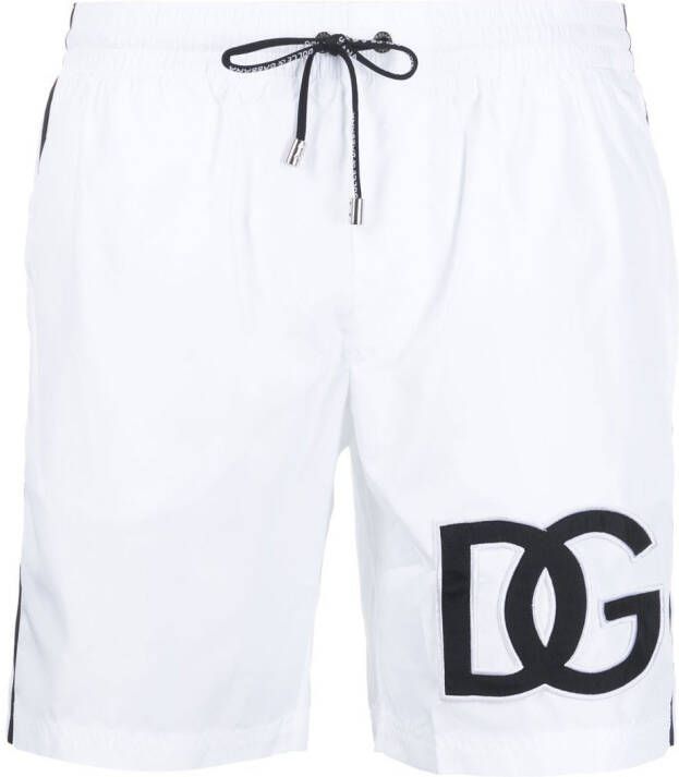 Dolce & Gabbana Zwembroek met DG-logo Wit