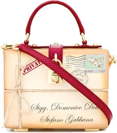 Dolce & Gabbana Dolce box-tas met print Beige