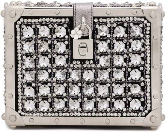 Dolce & Gabbana Dolce Box tas met handgreep en jacquard Wit