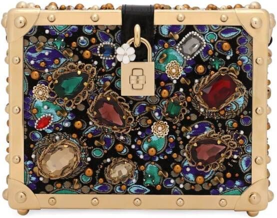 Dolce & Gabbana Dolce Box tas met handgreep en jacquard Zwart