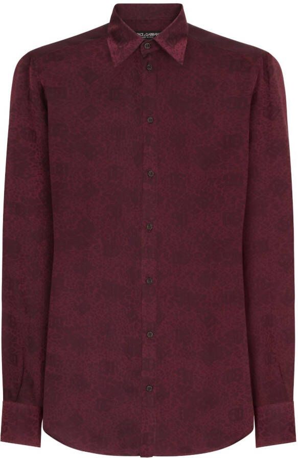 Dolce & Gabbana Doorzichtig overhemd Rood