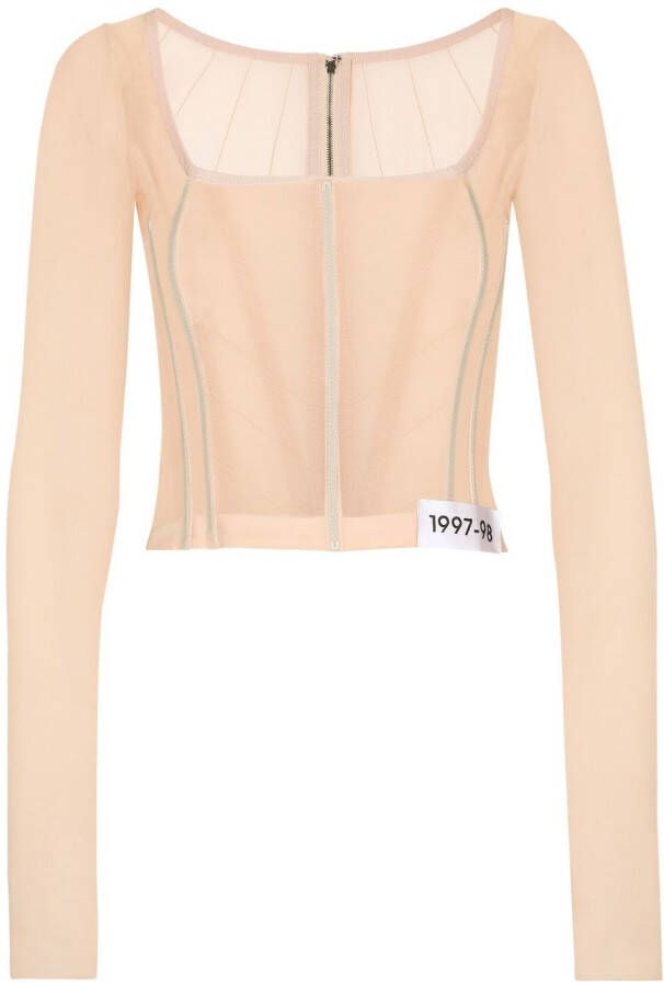 Dolce & Gabbana KIM DOLCE&GABBANA doorzichtige korset Beige