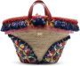 Dolce & Gabbana Kendra geweven mand met borduurwerk Beige - Thumbnail 1