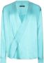Dolce & Gabbana Blouse met gedrapeerd detail Blauw - Thumbnail 1