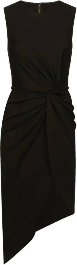 Dolce & Gabbana Gedrapeerde midi-jurk Zwart