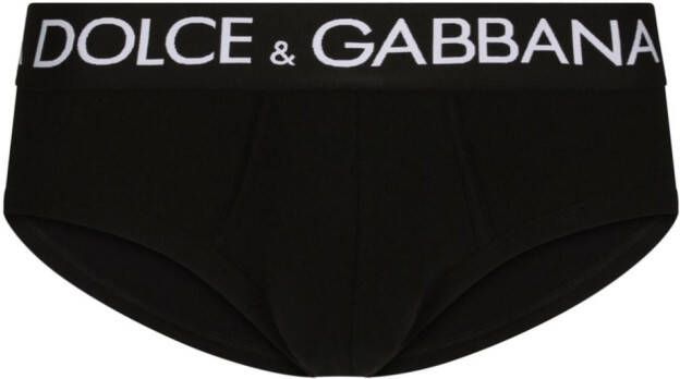 Dolce & Gabbana Drie slips met logoprint Zwart