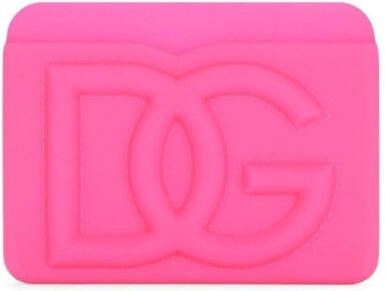 Dolce & Gabbana Pasjeshouder met logo-reliëf Roze