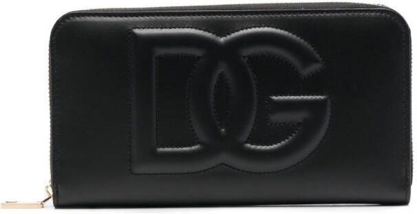 Dolce & Gabbana Portemonnee met logo-reliëf Zwart