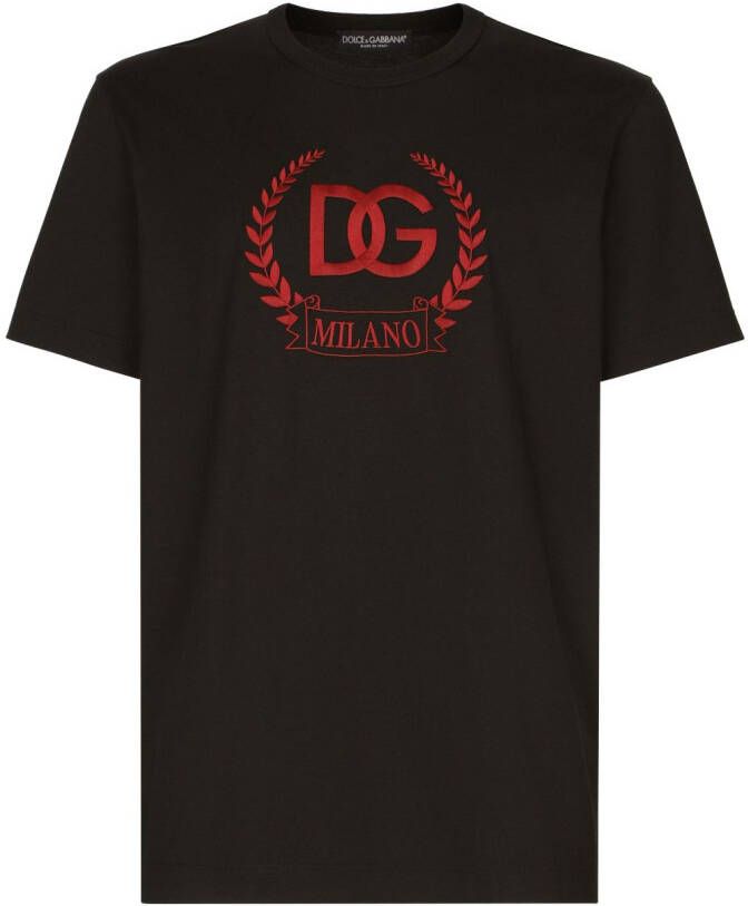 Dolce & Gabbana T-shirt met geborduurd logo Zwart