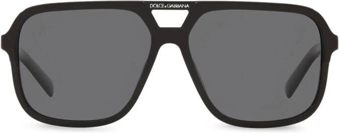 Dolce & Gabbana Eyewear Angel zonnebril met navigator montuur Zwart