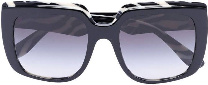 Dolce & Gabbana Eyewear Ava zonnebril met vierkant montuur Zwart