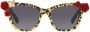Dolce & Gabbana Eyewear Blooming cat-eye zonnebril Grijs - Thumbnail 1