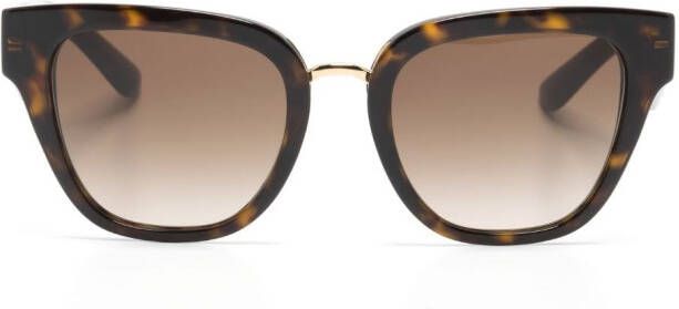 Dolce & Gabbana Eyewear DG Crossed zonnebril met logo Bruin