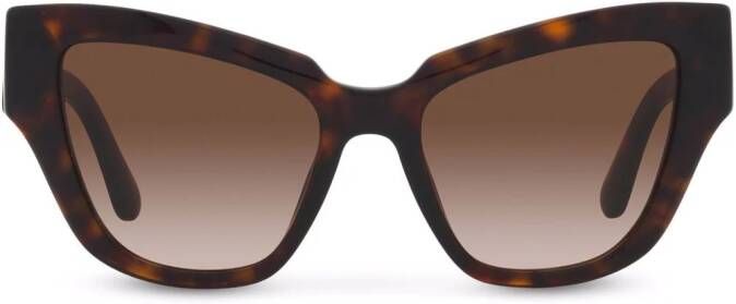 Dolce & Gabbana Eyewear DG Crossed zonnebril met logo Bruin