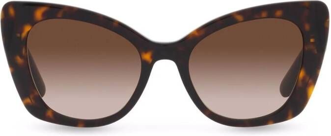 Dolce & Gabbana Eyewear DG Crossed zonnebril met logo Bruin